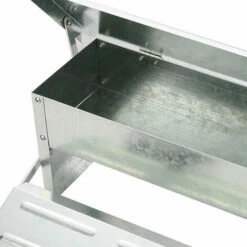 SWANEW Mangeoire Automatique Avec Couvercle Distributeur Automatique Auge Auge D’alimentation Résistante Aux Intempéries 5kg - Argent -POULAILLER ET ÉLEVAGE DE LA BASSE-COUR Ventes 64460560 4