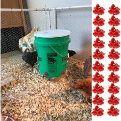 LONVRèE 18 Pcs,Abreuvoir Automatique Poule,TéTine à Eau De Volaille,Abreuvoir Poules ,Nouvelle Fontaine Boire Pour Poulet, Volaille Rouge,Adapté Aux Poules, Canards, Volailles (#1) -POULAILLER ET ÉLEVAGE DE LA BASSE-COUR Ventes 65642565 4