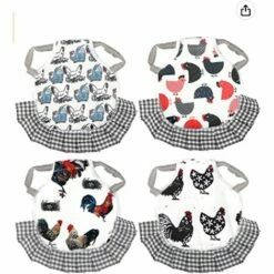 REGALI Lot De 4 Tabliers De Poule De Selle De Poule Standard Avec Protection De L'aile Arrière De La Volaille à Bande élastique (Noir)