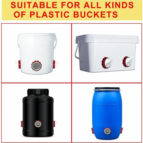 REGALI 4 Mangeoires à Poulet, Mangeoire Automatique Pour Poules, Kit De Gravité Pour Mangeoire à Volaille à 4 Ports Pour Seau 3 REGALI 4 Mangeoires à Poulet, Mangeoire Automatique Pour Poules, Kit De Gravité Pour Mangeoire à Volaille à 4 Ports Pour Seau – Image 3