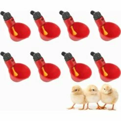 BENOBBY KIDS Abreuvoir à Volaille, 8 Pièces Gobelets Automatiques Pour Poulet, Mangeoire à Pigeon, Convient Aux Poulaillers, Canards, Dindes, Poules, Coqs, Fournitures Pour Animaux De Ferme