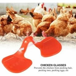BEARSU Yeux De Poulet Lunettes Protecteur Anti-acariens Deuxième Génération Grand Masque Yeux De Poulet Poule Picorer Prévention Pour La Volaille 100pcs -POULAILLER ET ÉLEVAGE DE LA BASSE-COUR Ventes 66762762 4