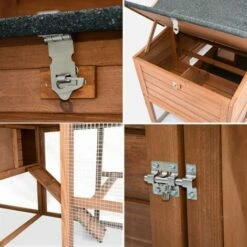 ALICE'S GARDEN Poulailler En Bois GELINE. 4 Poules. Cage à Poule Avec Enclos - Bois -POULAILLER ET ÉLEVAGE DE LA BASSE-COUR Ventes 6741122 3