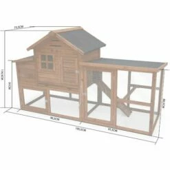 ALICE'S GARDEN Poulailler En Bois GELINE. 4 Poules. Cage à Poule Avec Enclos - Bois -POULAILLER ET ÉLEVAGE DE LA BASSE-COUR Ventes 6741122 5