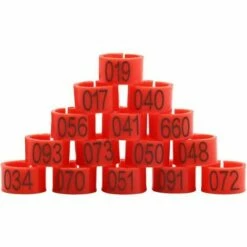 MONLY Anneaux Pour Pattes D’oiseaux Avec Numéro 001–100 De 8 Mm De Diamètre - Pour Pigeons, Poussins, Perroquets, Canards (Rouge)，Fonepro -POULAILLER ET ÉLEVAGE DE LA BASSE-COUR Ventes 67574113 3