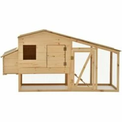MAISONCHIC Poulailler Enclos Cage Extérieure Pour Poulets - Bois De Pin Massif 178x67x92 Cm -POULAILLER ET ÉLEVAGE DE LA BASSE-COUR Ventes 67652320 3