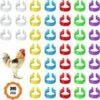 MONLY 300 Anneaux De Pied De Volaille, Petits Anneaux De Serrage De Volaille, Bandes De Volaille Pour Marquer Les Oiseaux, Perroquets, Pigeons, Cailles, Poussins (Jaune/bleu/blanc/violet/rouge/vert)，Fonepro