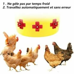 YIENJAOY AGILITY 12pcs Abreuvoir Poulet, Eau Tétine Poule Alimentateur Fournitures De Volaille Automatique, Distributeur D'eau Canard à Montage Latéral Horizontal Pour Abreuvoir D'eau Propre -POULAILLER ET ÉLEVAGE DE LA BASSE-COUR Ventes 67902762 3