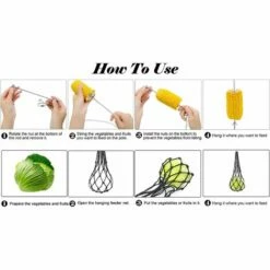 OYLDA Sac à Légumes, Fruits Et Gâteries Pour Poules, 2 Pièces, Noir -POULAILLER ET ÉLEVAGE DE LA BASSE-COUR Ventes 68139693 3