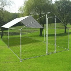 IDMARKET Enclos Poulailler 12 M² Parc Grillagé 4x3 M Acier Galvanisé - Naturel -POULAILLER ET ÉLEVAGE DE LA BASSE-COUR Ventes 6873364 5