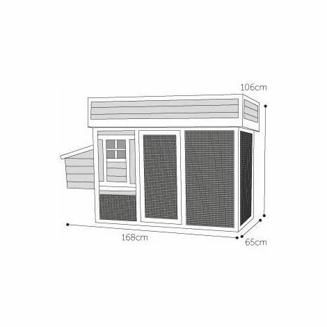 FLAMINGO Poulailler Flora 168x65x106 2 FLAMINGO Poulailler Flora 168x65x106 – Image 2