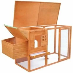 VidaXL Poulailler D'extérieur Avec 1 Nichoir Bois - Brun -POULAILLER ET ÉLEVAGE DE LA BASSE-COUR Ventes 732610 3